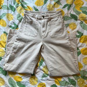 Rolla's Sailor Wide Jean in Ecru/Off White